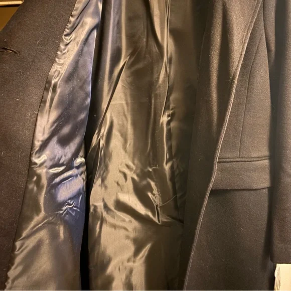 NWT Ralph Lauren Crest-Patch Wool-Blend Coat Size 12 Black - Picture 10 of 11